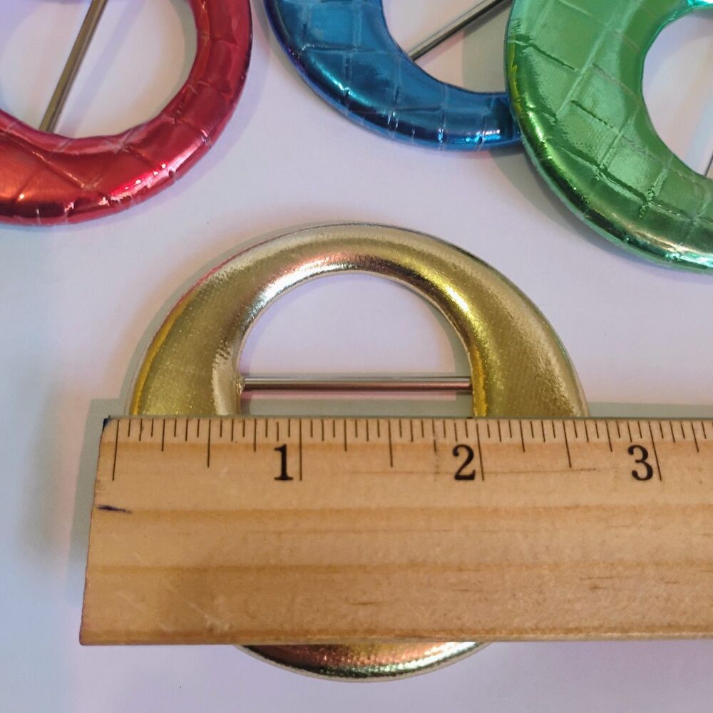 Vintage Y2K Shirt Clip /Belt Buckle / O-Ring Scarf Clip Taiwan READ VARIATIONS - Picture 6 of 12